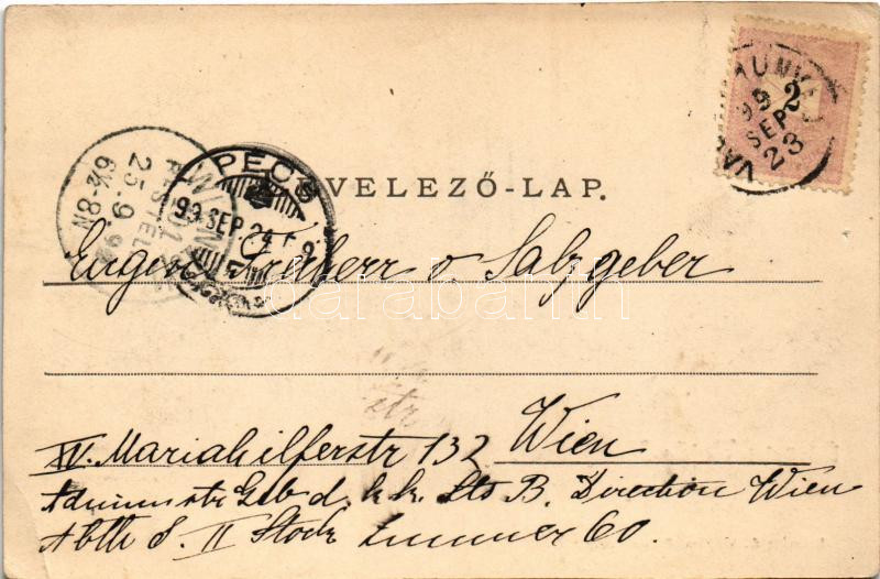 1899 (Vorläufer) Vajdahunyad, Hunedoara; Vajda-Hunyad vára. Schuller A. kiadása / castle (EK) - Image 2