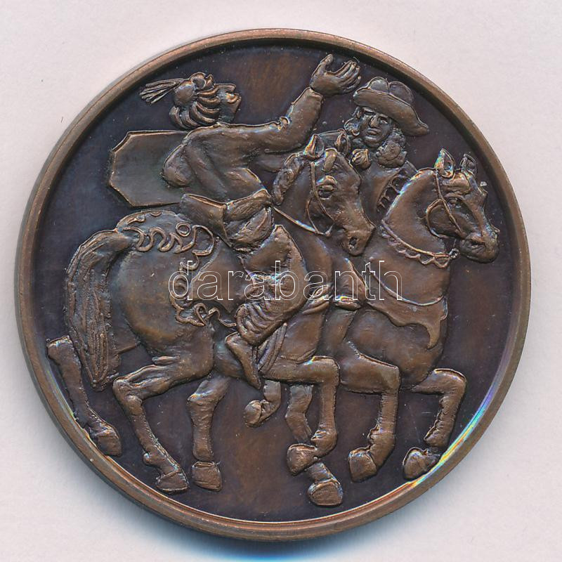 Bartos Endre (1930-2006) 1987. 'Baja - Törökkori várkapu 1687 - 1987' kétoldalas bronz emlékérem (42,5mm) T:1,1- - Image 2