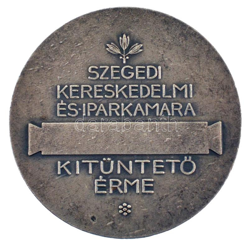 Iván István (1905-1968) DN 'Szegedi Kereskedelmi és Iparkamara Kitüntető Érme' kétoldalas ezüstözött bronz emlékérem (50mm) T:2 ph. - Image 2