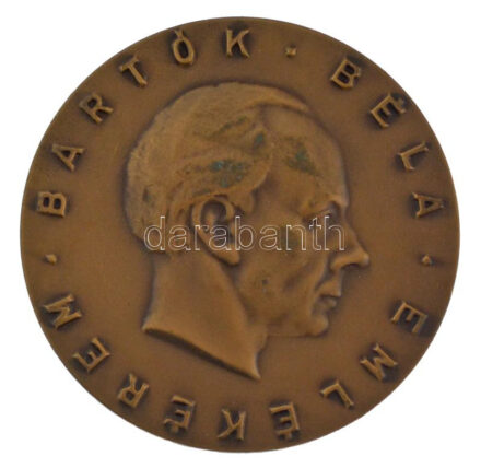 DN 'Bartók Béla emlékérem' egyoldalas bronz emlékérem (60mm) T:1-