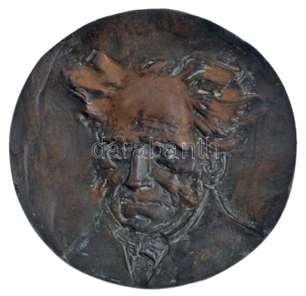 DN 'Beethoven' egyoldalas bronz emlékérem (95mm) T:1-