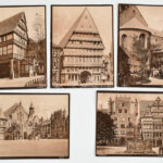 cca 1910 Hildesheim, Németország, 5 db fotónyomat, 24x18 cm