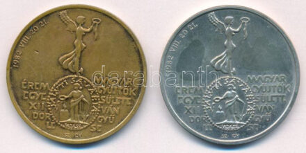 Szolláth György (1927-) / Vadász György (1924-1997) 1982. 'MÉE XII. Vándorgyűlése - Szombathely / Marcus Aurelius' Ag emlékérem (34,90g/0.640/42,5mm) + bronz emlékérem (42,5mm) T:1- Adamo SH1