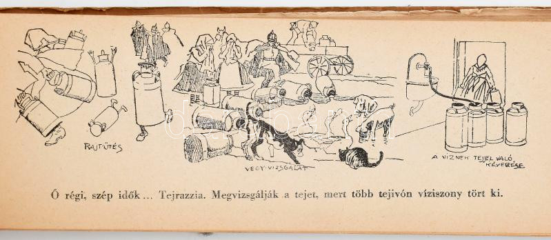 1935 Mühlbeck Károly vidám fejlécei. Előszó: Herczeg Ferenc. Bp., 1935, Új Idők. Kiadói haránt-alakú papírkötésben, sérült, kissé foltos borítóval, helyenként sérült lapszélekkel. - Image 3