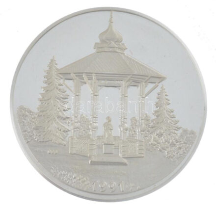 Németország 1990. 'Bad Soden am Taunus fennállásának 800. évfordulója' kétoldalas, jelzett Ag emlékérem, lezárt fóliatokban, dísztokban (br.15,89g/0.999/35mm) T:PP Germany 1990. 'Bad Soden am Taunus 800th anniversary' two-sided,