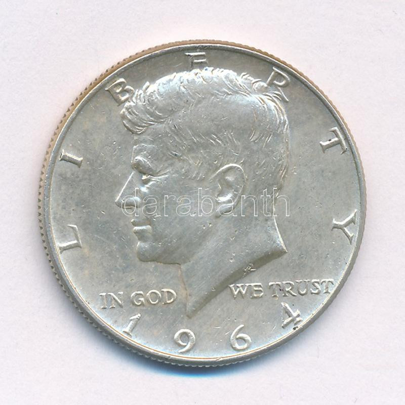Amerikai Egyesült Államok 1964.1/2$ Ag 'Kennedy' T:1- United States 1964. 1/2 Dollar Ag 'Kennedy' C:AU