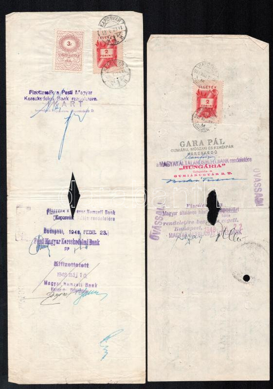 1947-1948 4 db váltó okmánybélyegekkel - Image 2