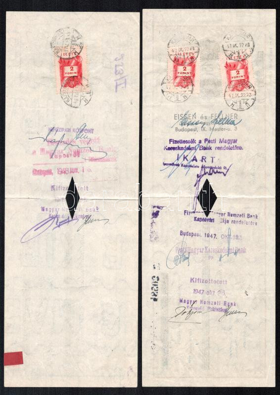 1947-1948 4 db váltó okmánybélyegekkel - Image 4