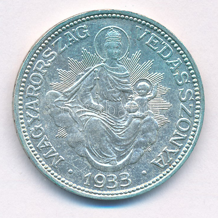 1933. 2P Ag 'Madonna' T:1- Adamo P7
