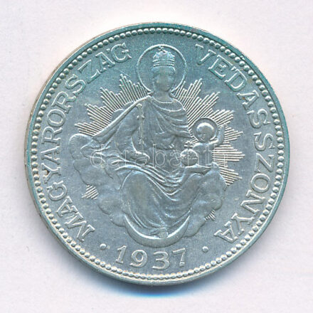 1937. 2P Ag 'Madonna' T:1- patina Adamo P7
