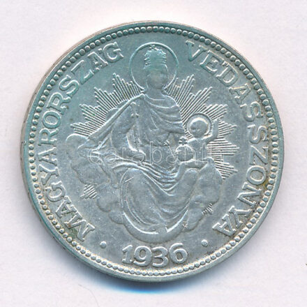 1929. 2P Ag 'Madonna' T:2,2- Adamo P7