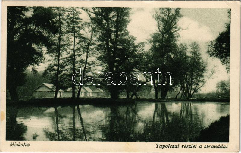 1926 Miskolc, Tapolcai részlet a stranddal. Móriczné N. Lenke felvétele + 'MISKOLCGÖRÖMBÖLYI POSTAI ÜGYN.' (EK)