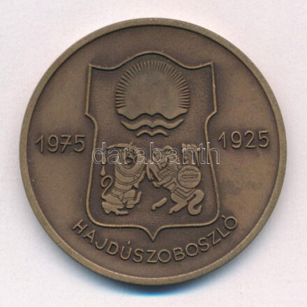 1975. '1975-1925 Hajdúszoboszló Gyógyfürdő' kétoldalas bronz emlékérem (42,5mm) T:1-