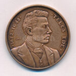 Lapis András (1942-) 1988. 'Telcs Ede 1872-1948 / Magyar Éremgyűjtők Egyesülete Bajai Csoportja' kétoldalas bronz emlékérem (42,5mm) T:1- Adamo BA4