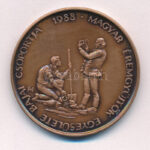 Lapis András (1942-) 1988. 'Telcs Ede 1872-1948 / Magyar Éremgyűjtők Egyesülete Bajai Csoportja' kétoldalas bronz emlékérem (42,5mm) T:1- Adamo BA4 - Image 2