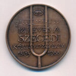 Lapis András (1942-) 1988. '125 éves a Szegedi Kórusmozgalom' kétoldalas bronz emlékérem (42mm) T:1-
