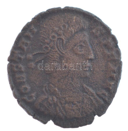 Római Birodalom / Siscia / Constans 348-350. AE3 Cu (1,41g) T:2,2- repedés Roman Empire / Siscia / Constans 348-350. AE3 Cu 'CONSTAN-S PF AVG / VICTORIAE DD AVGGQ NN - ASIS' (1,41g) C:XF,VF crack RIC VIII 195 A