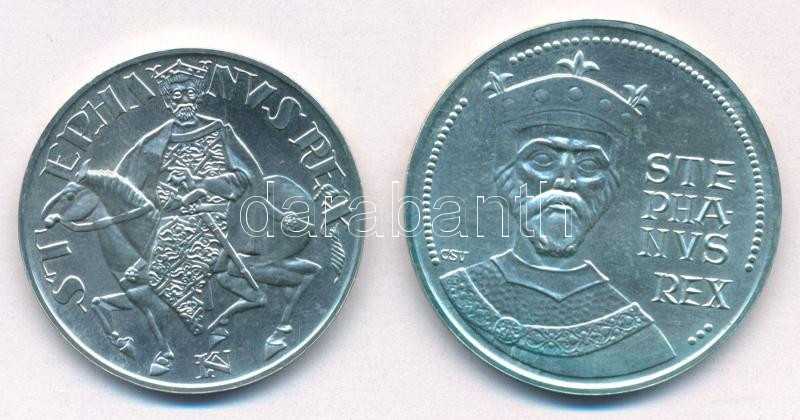 1972. 50Ft Ag + 100Ft Ag 'Szent István' pár T:1- kis patina Adamo EM38; EM39