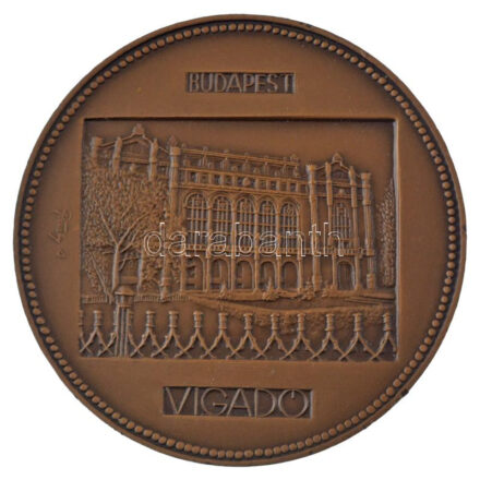 Pataky Béla (1932-) 1985. 'Budapest - Vigadó / EAEG 47th Meeting and Technical Exhibition' bronz emlékérem (70mm) T:1- kis ph