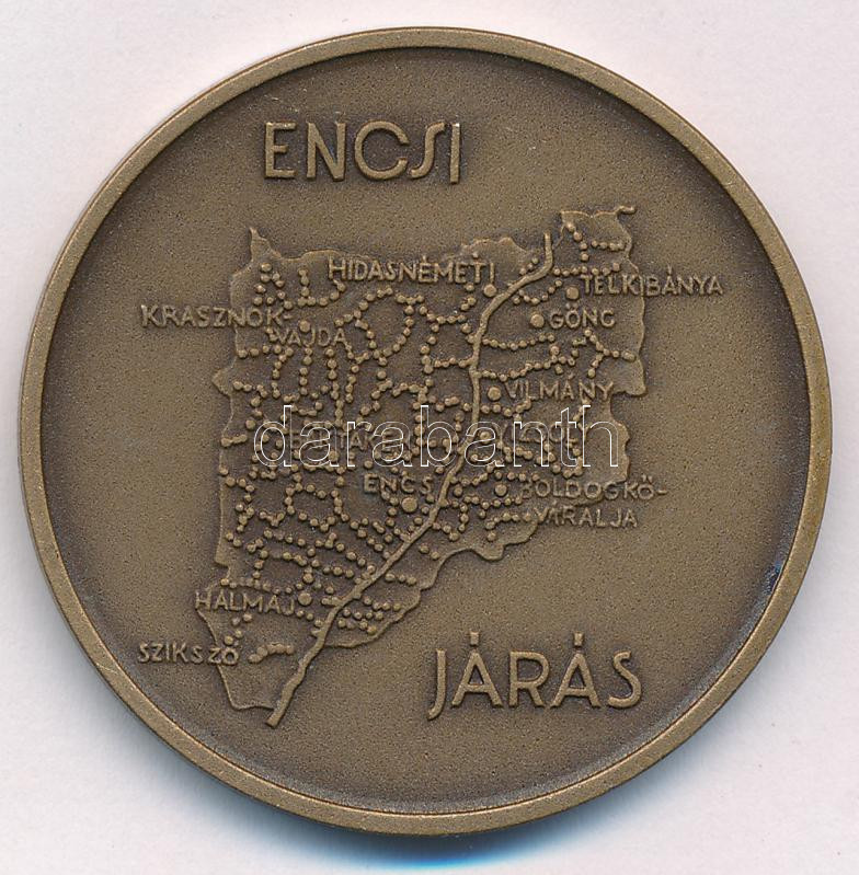 Bognár György (1944-) DN 'Károlyi Gáspár Vizsolyi Bibliája / Encsi Járás' bronz emlékérem (42,5mm) T:1-,2 - Image 2