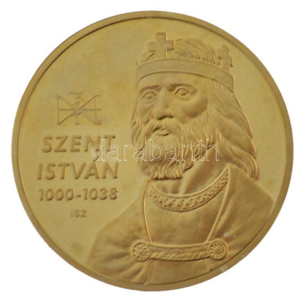 Ifj. Szlávics László (1959-) 2011. 'Szent István / Nagy magyarok' aranyozott Cu emlékérem (40mm) T:PP ujjlenyomat, fo.