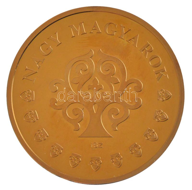 Ifj. Szlávics László (1959-) 2011. 'Szent István / Nagy magyarok' aranyozott Cu emlékérem (40mm) T:PP ujjlenyomat, fo. - Image 2