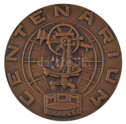 1976. '100 éves a Magyar Optikai Művek' kétoldalas bronz emlékérem (80mm) T:1- kis ph.