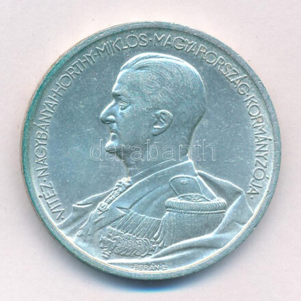 1939. 5P Ag 'Horthy balra' T:1- patina Adamo P8.2