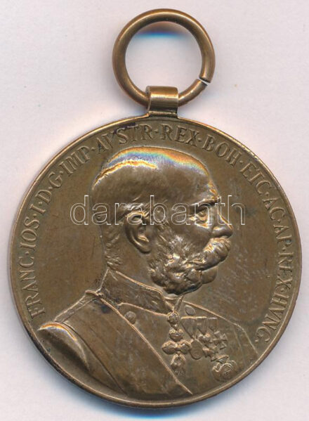 1898. 'Jubileumi Emlékérem a Fegyveres Erő Számára / Signum memoriae (AVSTR)' bronz kitüntetés mellszalag nélkül T:2 Hungary 1898. 'Commemorative Jubilee Medal for the Armed Forces' bronze decoration without ribbon C:XF NMK 249.