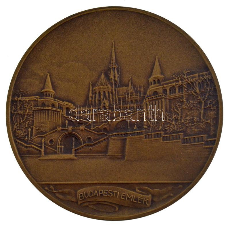 ~1960. 'Budapesti emlék / MEOE (Magyar Ebtenyésztők Országos Egyesülete) alapítva: 1899. Nemzetközi kutyakiállítás' kétoldalas bronz emlékérem (80mm) T:1