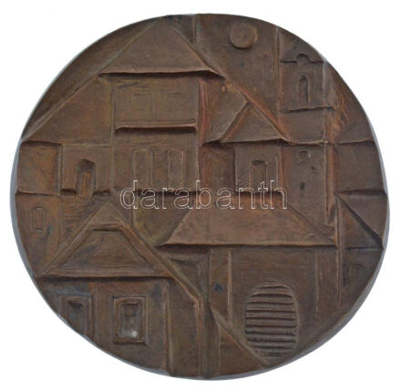 1974. 'Szentendrei nyár 1974' kétoldalas, öntött bronz emlékérem (92mm) T:1