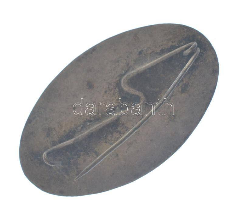 ~1953. 'Ezüstkalászos Gazda' festett, ezüstözött, rátétes bronz jelvény (25x15mm) T:2,2- - Image 2
