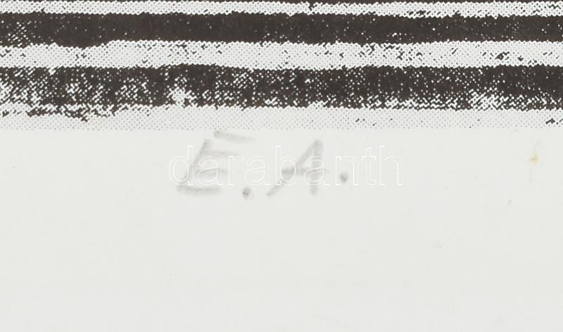 Ábrahám Rafael (1929-2014): Hajózás (Navigation) Litográfia, papír, jelzett, művészpéldány E.A. jelzéssel. Hátoldalán autográf felirattal. Paszpartuzás nyomaival a felső sarkokban. 35x40 cm. - Image 2