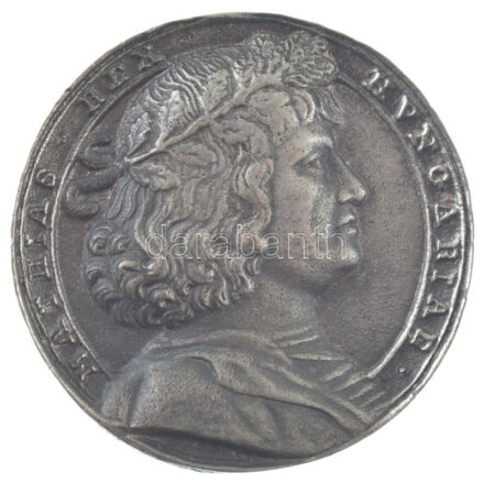 DN 'Mathias Rex Hungariae' fém emlékérem, hátoldalán 'COPIE' jelzéssel (41mm) T:2