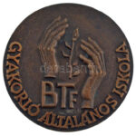 Rajki László (1939-) DN 'Táncsics- díj / BTF Gyakorló Általános Iskola' (81mm) T: 1- patina, korrózió - Image 2