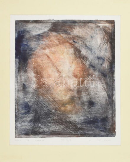 Vitéz Judit (?-): Akt II., 1998. Hidegtű, papír, jelzett. Művészpéldány EA III/X. számozással. Paszpartuban. 38,5×33 cm