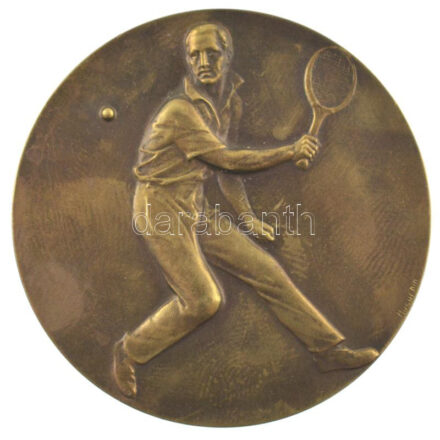 ~1910-1930. Cu-Zn tenisz díjérem (50mm) T:1
