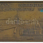 1962. 'Barátság Nemzetközi Kőolajvezeték 1962' kétoldalas bronz plakett (78x136mm) T:1- patina