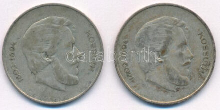 1947. 5Ft Ag 'Kossuth' (2x) T:2-,3 patina Adamo F8.1