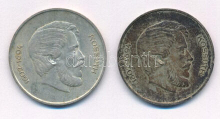 1947. 5Ft Ag 'Kossuth' (2x) T:2,2- patina Adamo F8.1