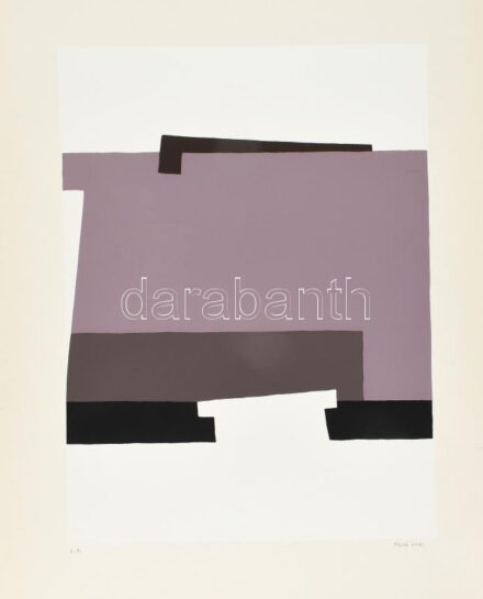 Mark (Márkus), Anna (1928-): Geometrikus kompozíció, 1990. Szitanyomat, papír, jelzett, művészpéldány E.A. jelzéssel. 45x34 cm / screenprint on paper, artist's proof, signed