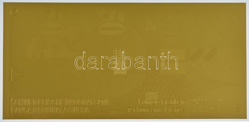 Svájc DN 50Fr aranyozott bankjegy replika T:I Switzerland 50 Francs gilt banknote replica C:UNC - Image 2