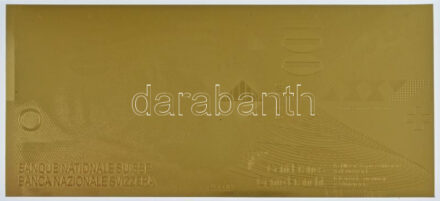 Svájc DN 100Fr aranyozott bankjegy replika T:I Switzerland 100 Francs gilt banknote replica C:UNC