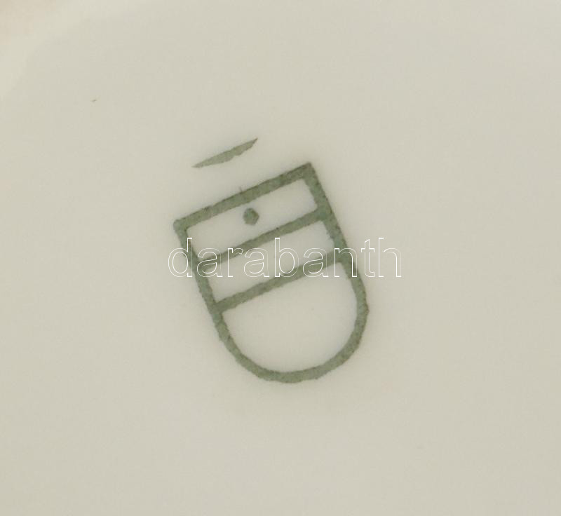 Cseh Altwien kosárka, matricás porcelán, jelzett, kopásokkal, m: 11 cm - Image 3