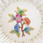 Herendi Viktória mintás, fonott, kézzel festett porcelán tálka, jelzett, hibátlan, d: 12,5 cm - Image 2