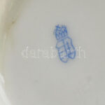 Óherendi virágmintás körmös váza / kaspó, kézzel festett porcelán, jelzett, kopott, m: 10 cm - Image 4