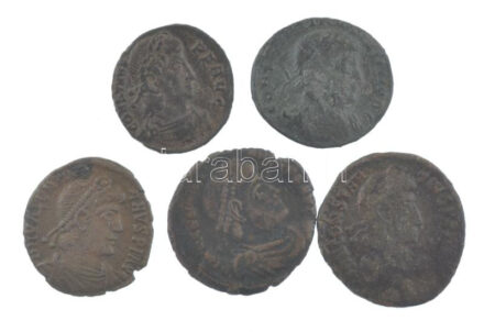 Római Birodalom 5db-os bronz érmetétel a III-IV. századból T:2-,3 Roman Empire 5pcs bronze coin lot from the 3rd-4th century C:VF,F