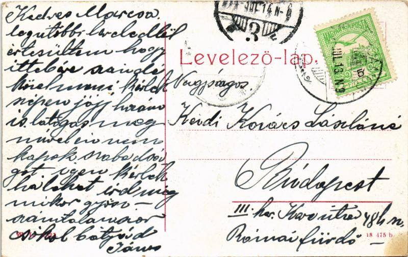 Perjámos, Periamos; Kossuth Lajos utca, templom. W.L. 1327. / street, church - Image 2