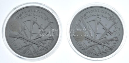 Svájc DN 'Svájci hadtörténet /Morgarten csata 1315. november 15' ezüstözött emlékérem kapszulában (40mm) + 'Svájci hadtörténet / Csata a Berezinán' ezüstözött emlékérem kapszulában (40mm) T:PP Switzerland ND 'Schweizer