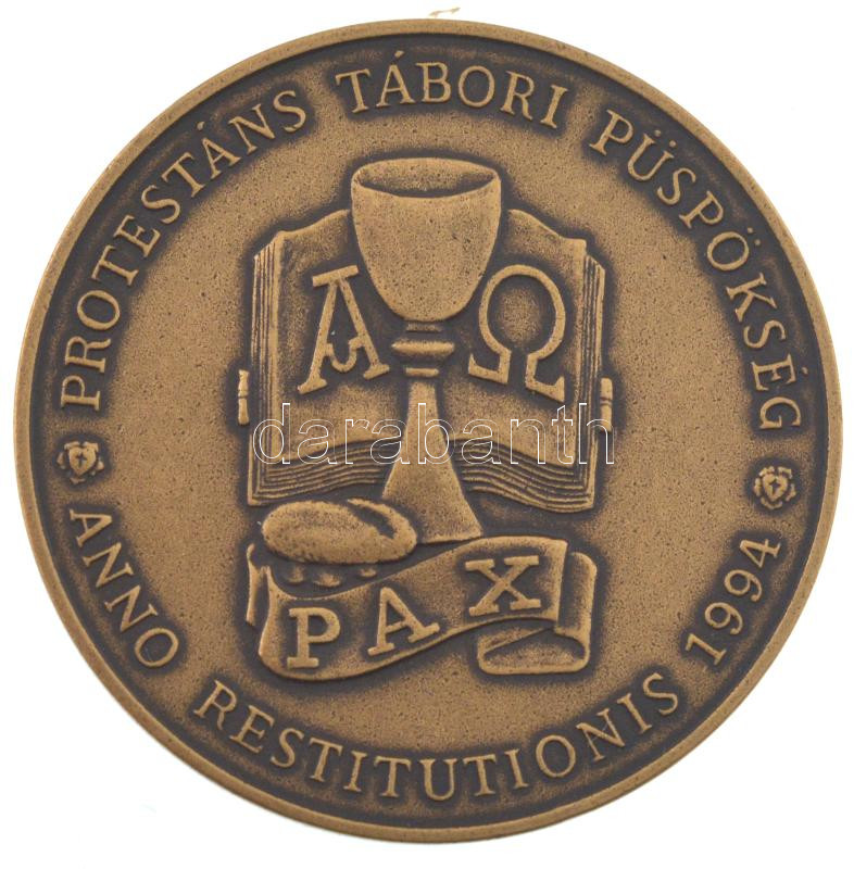 1994. 'Protestáns Tábori Püspökség - Istenért és Hazáért' Br emlékérem tokban (42,5mm) T:1